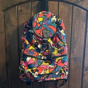 Rare Vintage Mickey Mouse Cartoon Character Disney Backpack